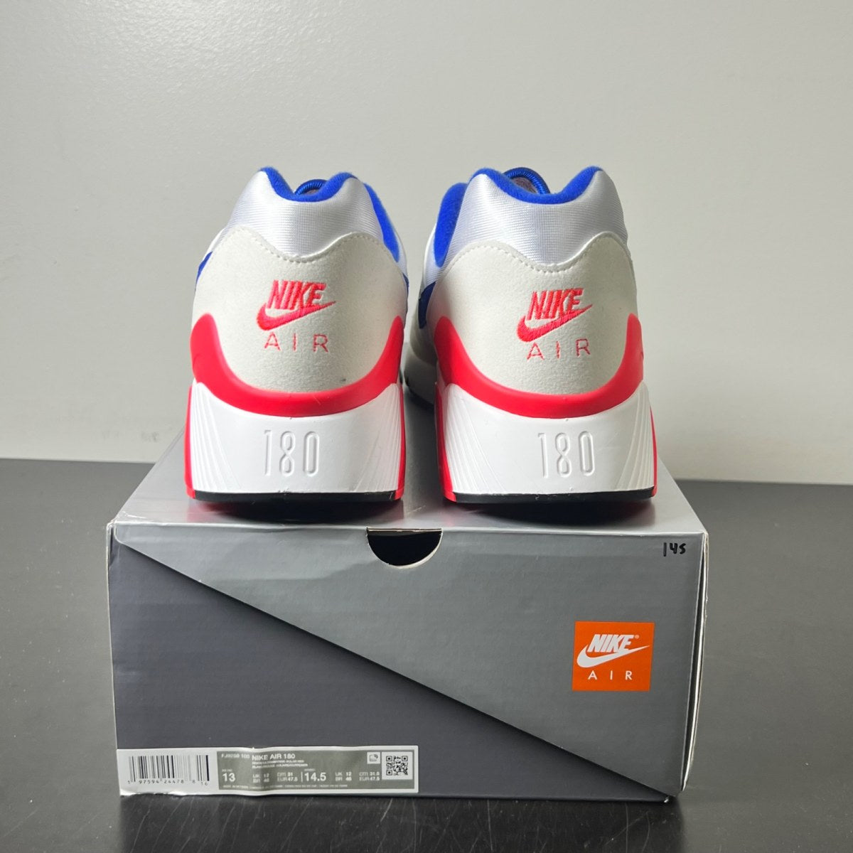 Nike Air Max 180 Ultramarine (2024) 13 (Lightly Worn Pre-Owned)NikeWhite/Ultramarine/Solar Red/Black - Image 5