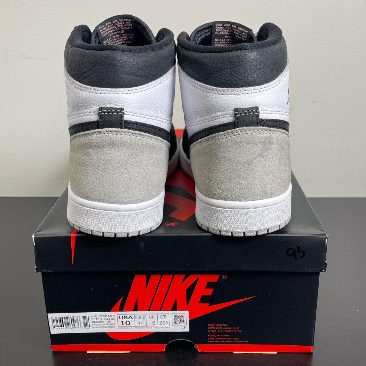 Jordan 1 Retro High OG Bleached Coral 10 (Moderately Worn Pre-Owned)JordanWhite/Black/Grey Fog/Bleached Coral - Image 4