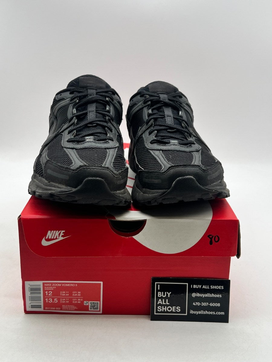Nike Zoom Vomero 5 Triple Black 12 (Lightly Worn Pre-Owned) - Image 2