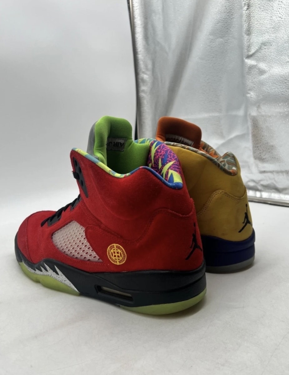 Jordan 5 Retro What The 13 (Heavily Worn Pre-Owned)JordanVarsity Maize/Court Purple-Ghost Green-Solar Orange - Image 6