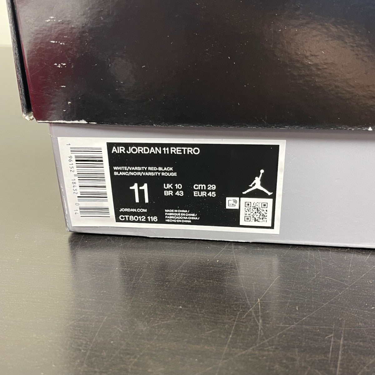 Jordan 11 Retro Cherry (2022) 11 (Moderately Worn Pre-Owned)JordanWhite/Varsity Red/Black - Image 7