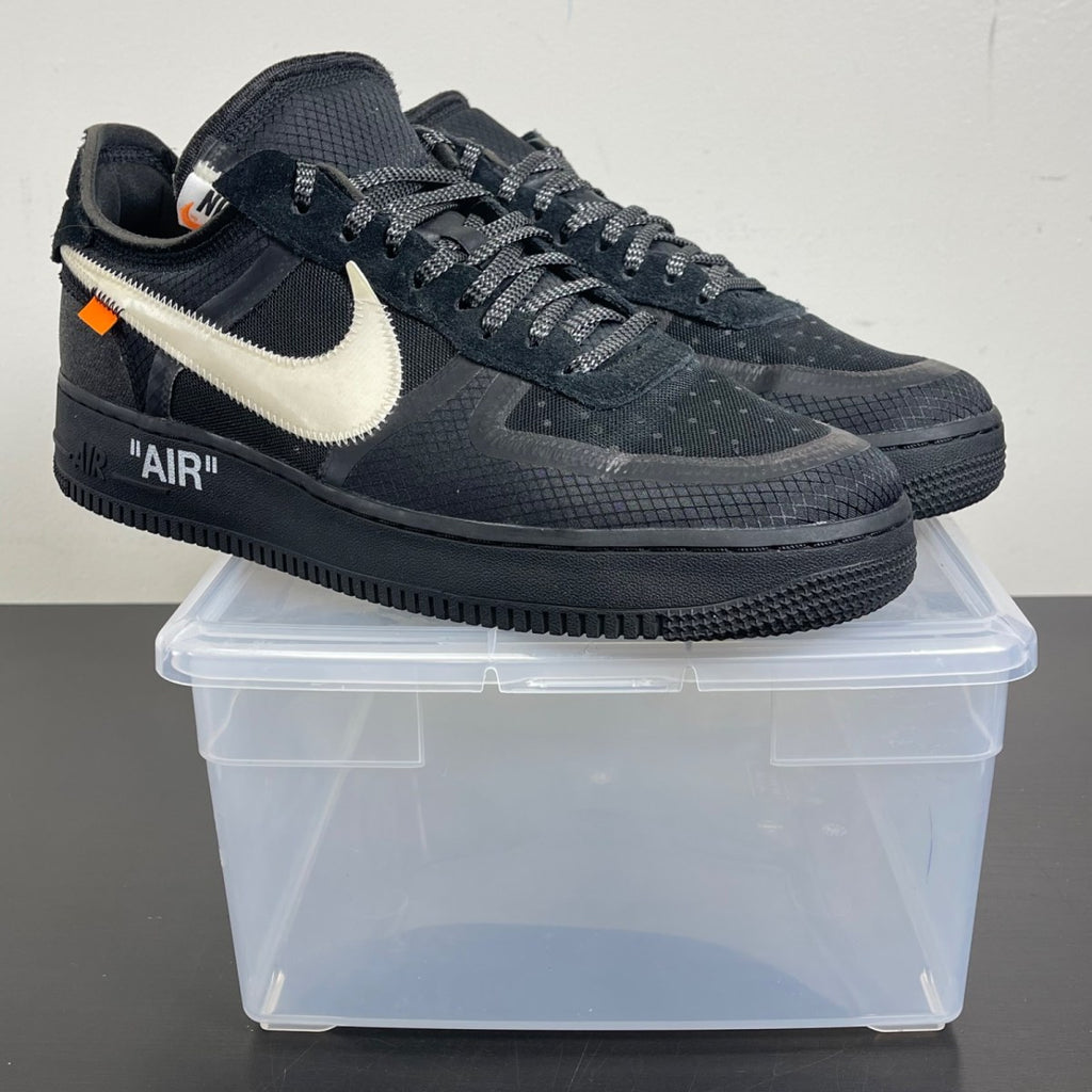 Nike Air Force 1 Low Off-White Black White 12 (Moderately Worn Pre-Owned)NikeBlack/White-Cone-Black - Image 1
