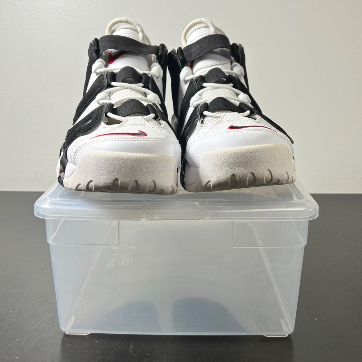 Nike Air More Uptempo Scottie Pippen 10.5 (Lightly Worn Pre-Owned)NikeWhite/Black-University Red - Image 2