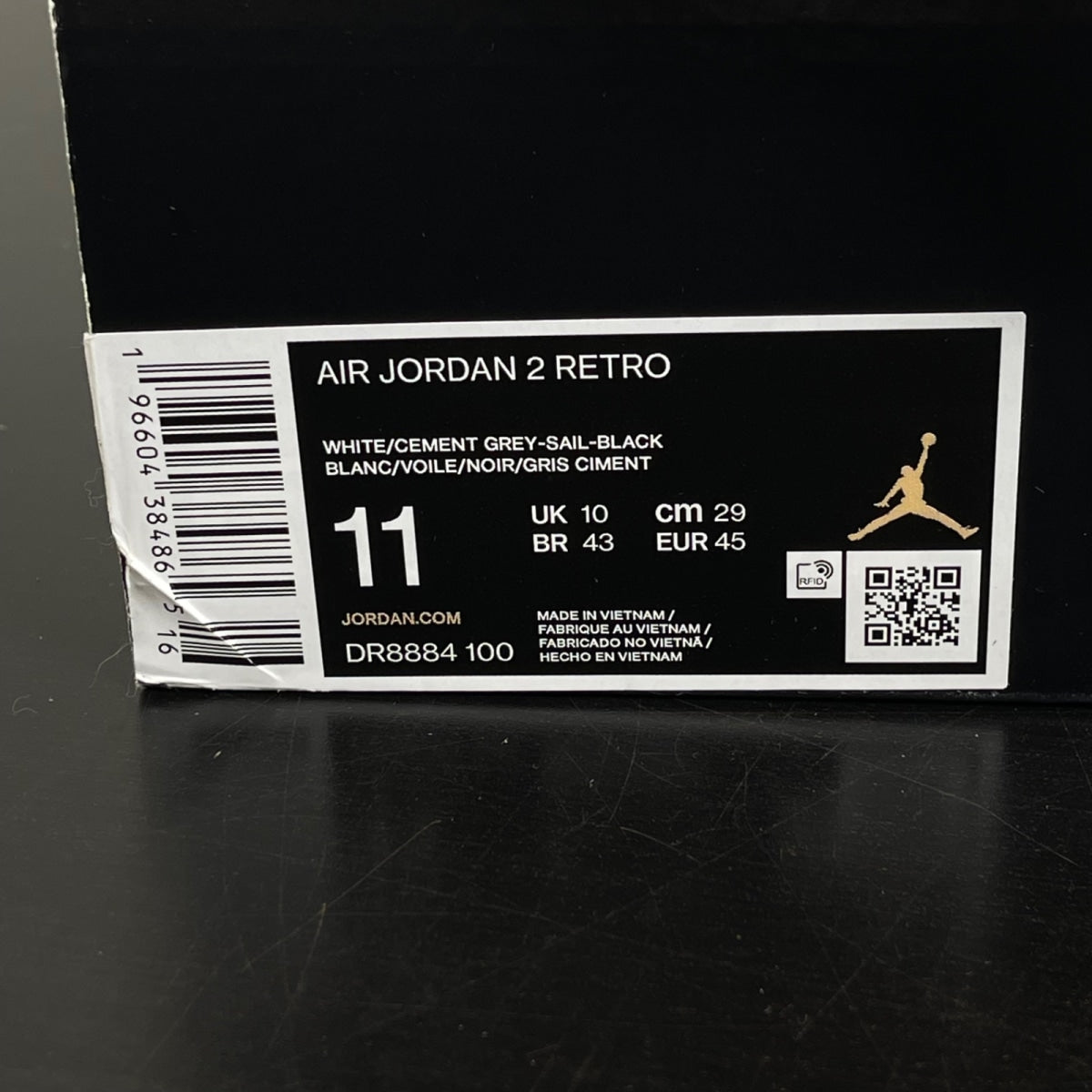 Jordan 2 Retro Cement Grey 11 (Moderately Worn Pre-Owned)JordanWhite/Cement Grey/Sail/Black - Image 7
