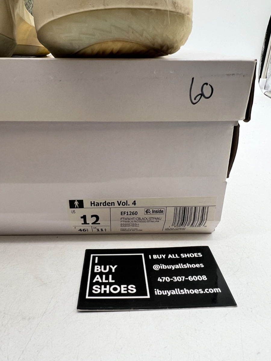 Adidas Harden Vol. 4 'Cookies and Cream' 12 (Moderately Worn Pre-Owned) - Image 4