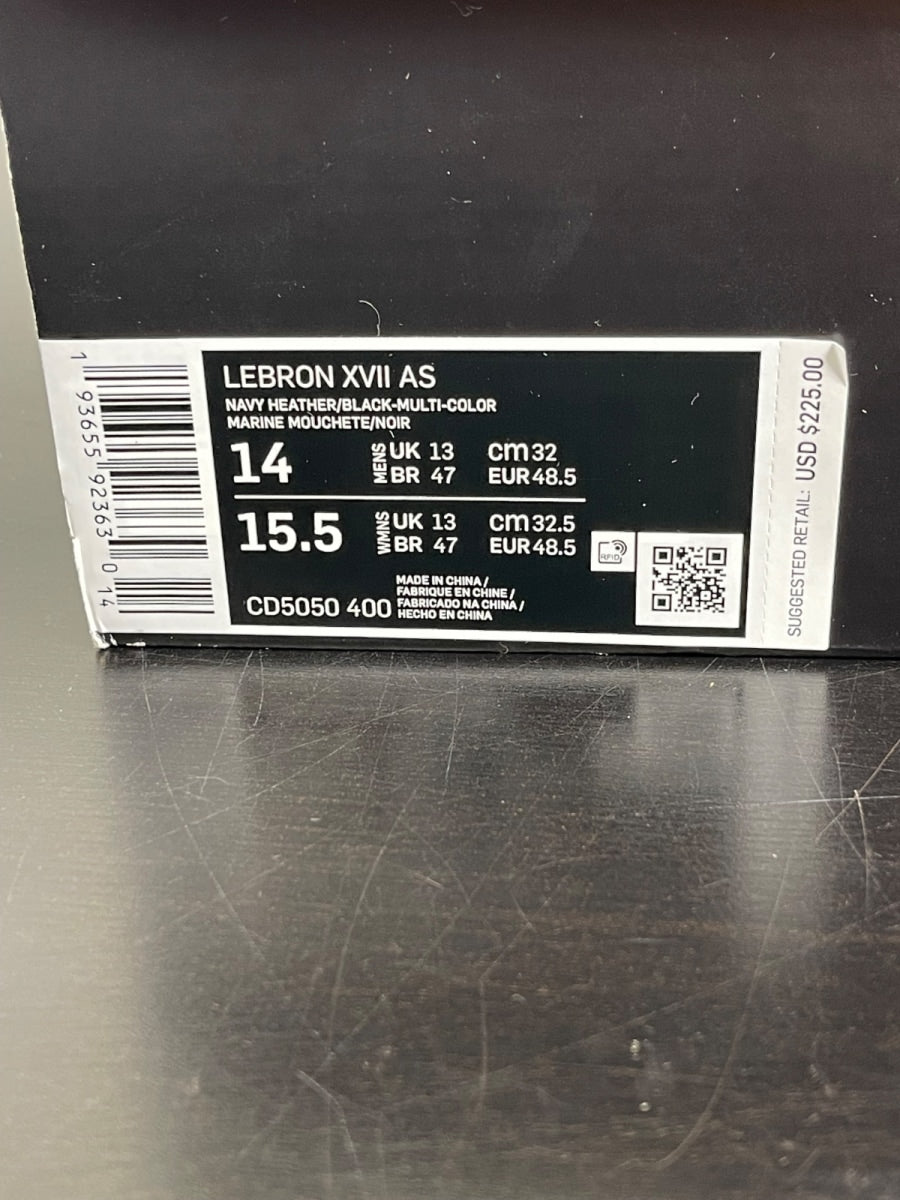 Nike LeBron 17 Monstars 14 (Moderately Worn Pre-Owned)NikeNavy Heather/Multi-Color-Black - Image 7