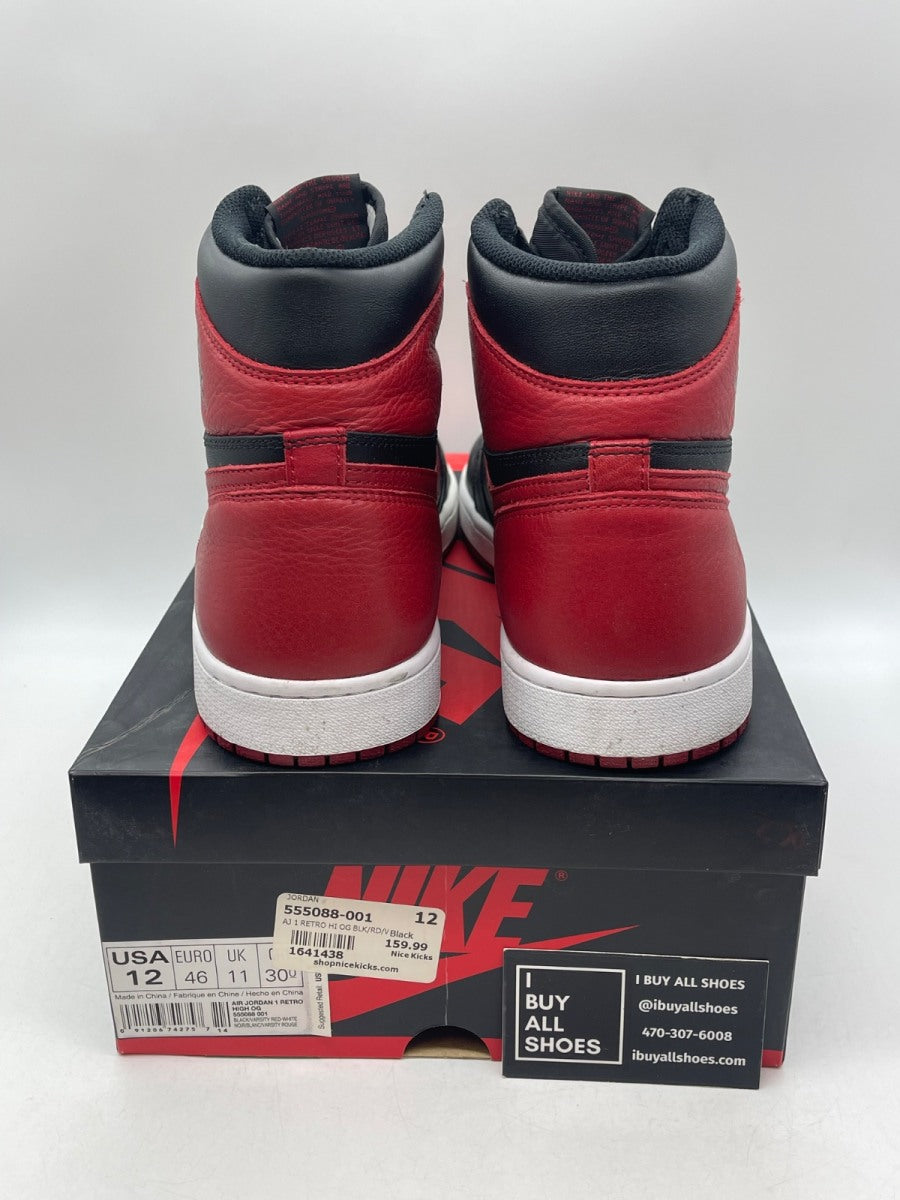 Jordan 1 Retro High Bred Banned (2016) 12 (Moderately Worn Pre-Owned) - Image 3