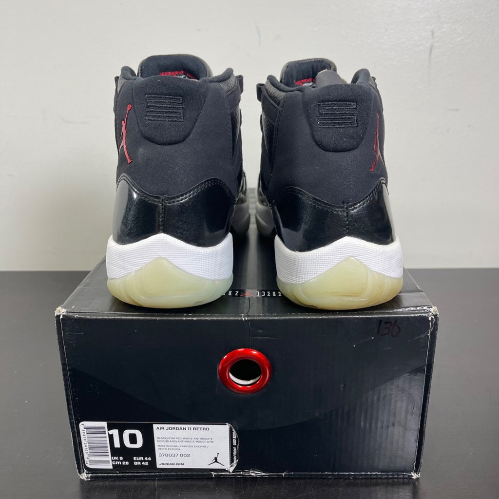 Jordan 11 Retro 72-10 10 (Moderately Worn Pre-Owned)JordanBlack/Gym Red-White-Anthracite - Image 4