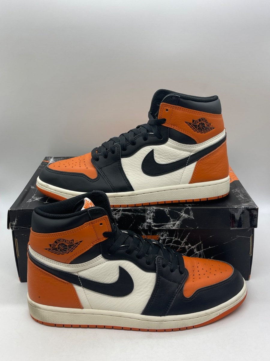 Jordan 1 Retro High OG Shattered Backboard (2025) 11 (Moderately Worn Pre-Owned)JordanBlack/Black-Sail-Starfish - Image 1