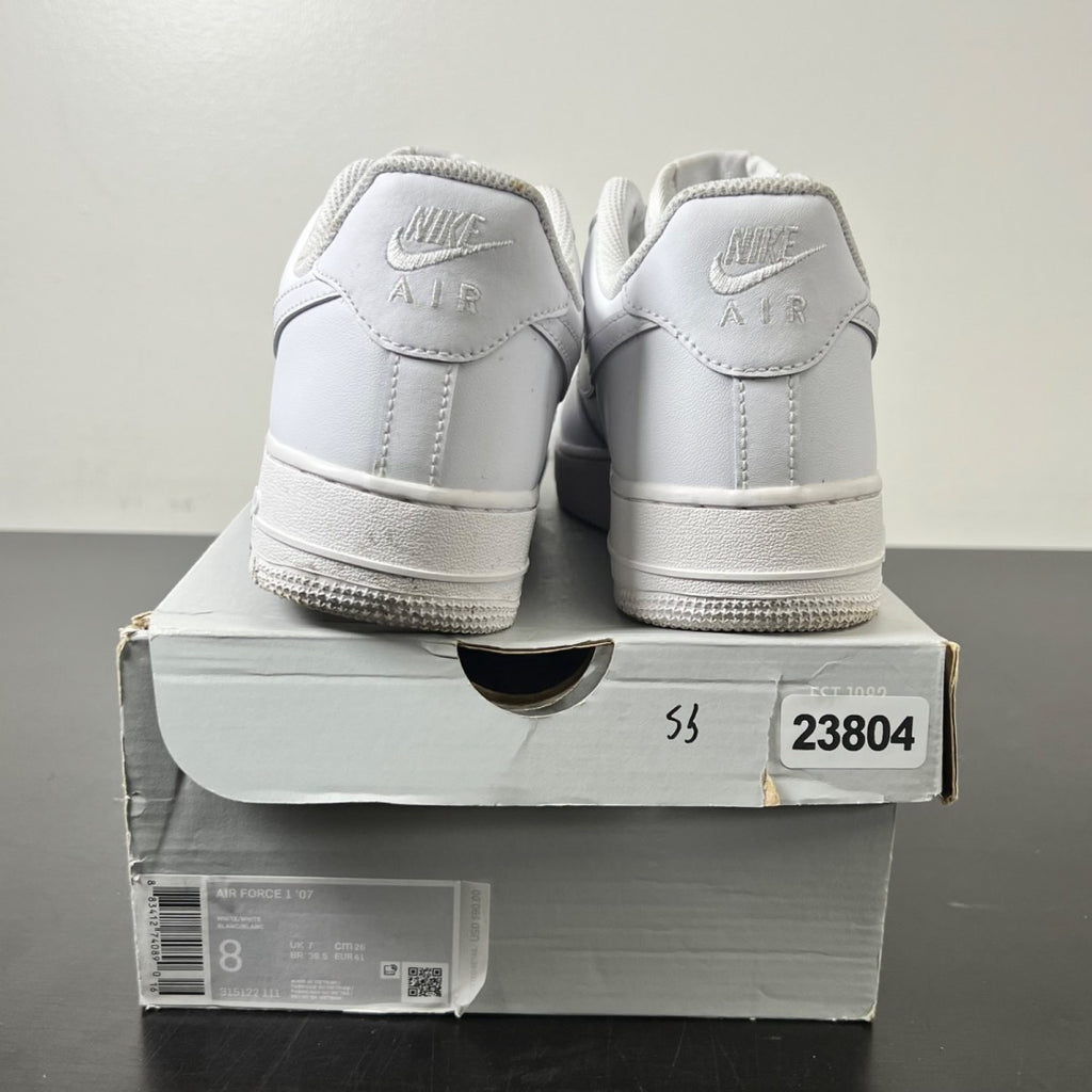 Nike Air Force 1 Low '07 White 8 (Moderately Worn Pre-Owned)NikeWhite/White - Image 4