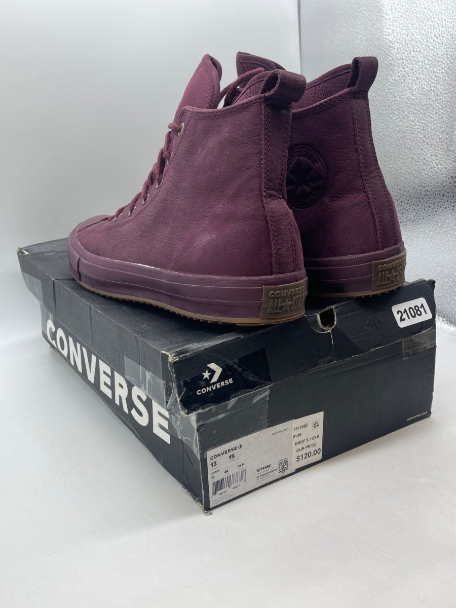 Converse Chuck Taylor All Star Waterproof Hi 'Dark Sangria' 13 (Moderately Worn Pre-Owned) - Image 4
