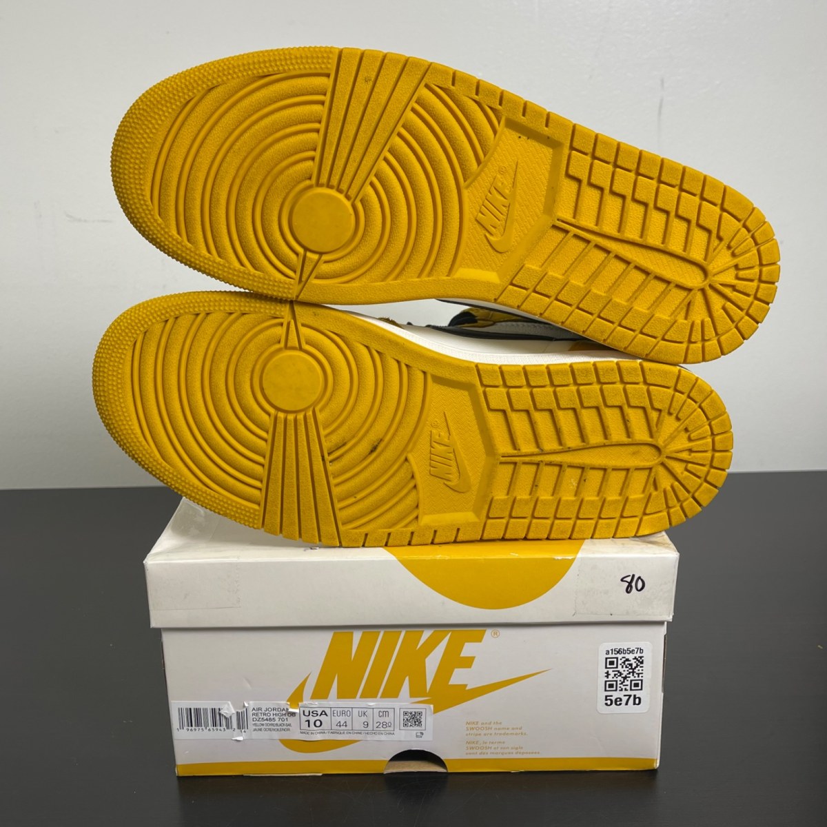 Jordan 1 Retro High OG Yellow Ochre 10 (Moderately Worn Pre-Owned)JordanYellow Ochre/Black/Sail - Image 5