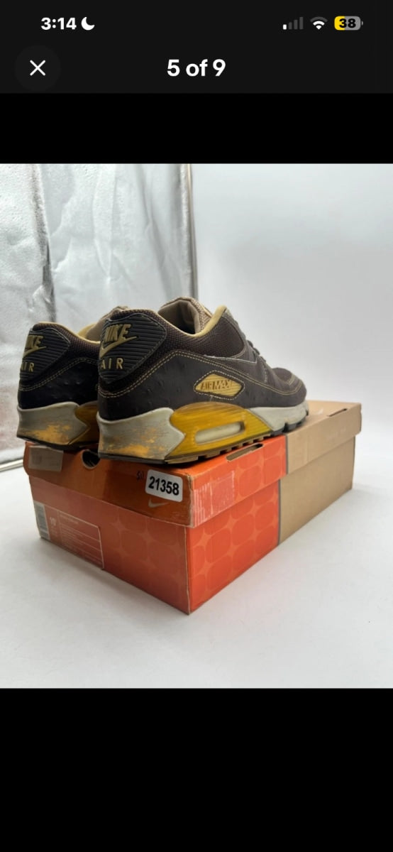 Nike Air Max 90 Deluxe Huf 10.5 (Heavily Worn Pre-Owned)NikeBaroque Brown/Baroque Brown-Metallic Gold - Image 5
