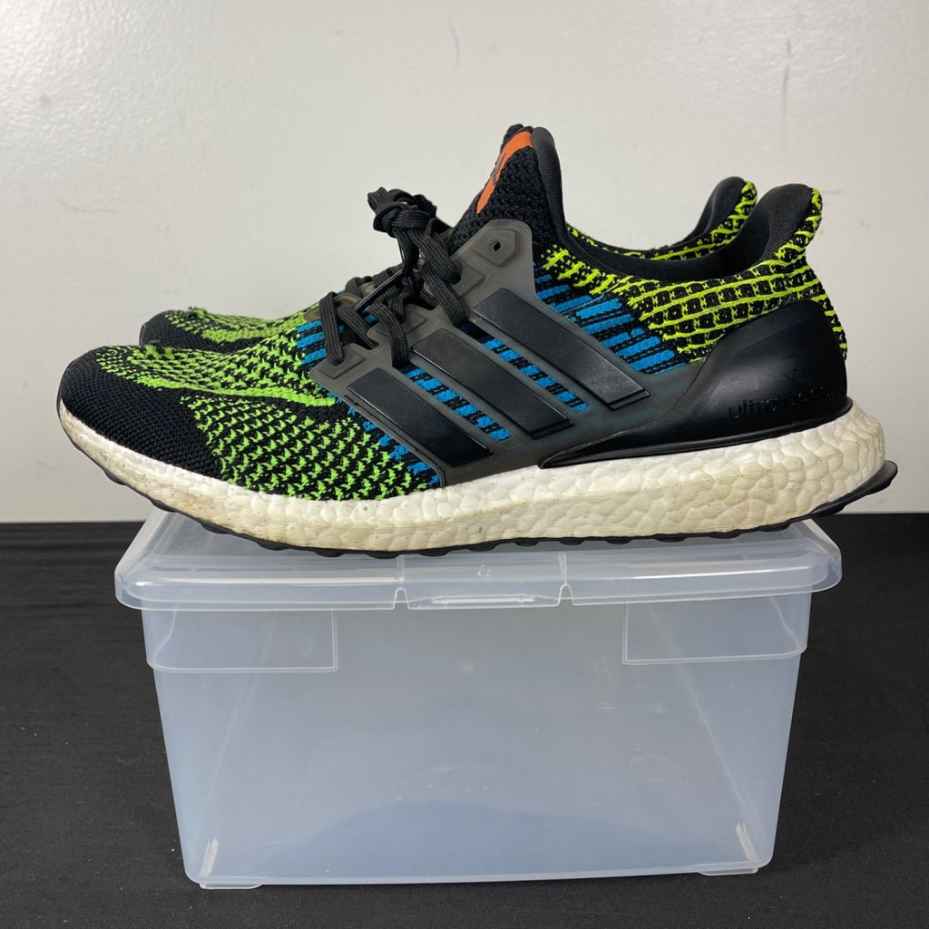 adidas Ultra Boost 5.0 DNA Black Team Solar Green Blue 10 (Moderately Worn Pre-Owned)adidasCore Black/Team Solar Green/Team Solar Orange - Image 3