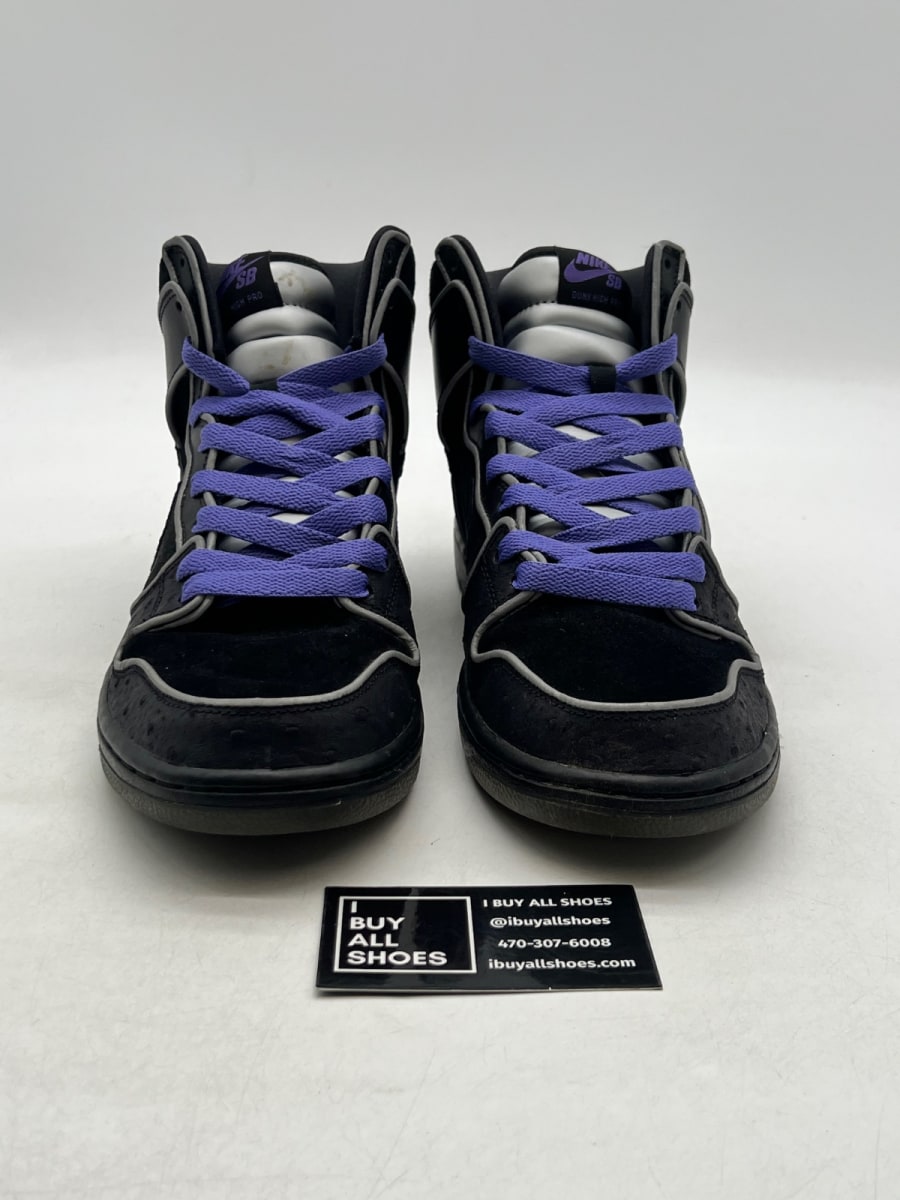 Nike SB Dunk High Black Purple Box 10.5 (Moderately Worn Pre-Owned) - Image 2