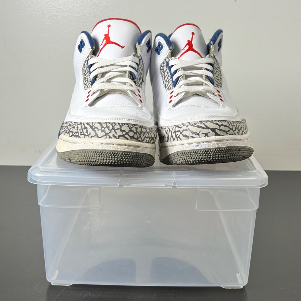 Jordan 3 Retro True Blue (2016) 11.5 (Heavily Worn Pre-Owned)JordanWhite/True Blue-Varsity Red - Image 2