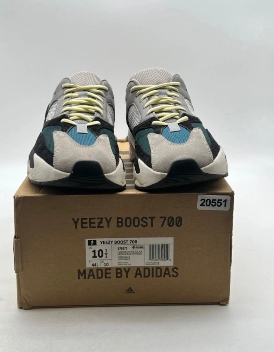 adidas Yeezy Boost 700 Wave Runner 10.5 (Lightly Worn Pre-Owned)adidasSolid Grey/Chalk White/Core Black - Image 2