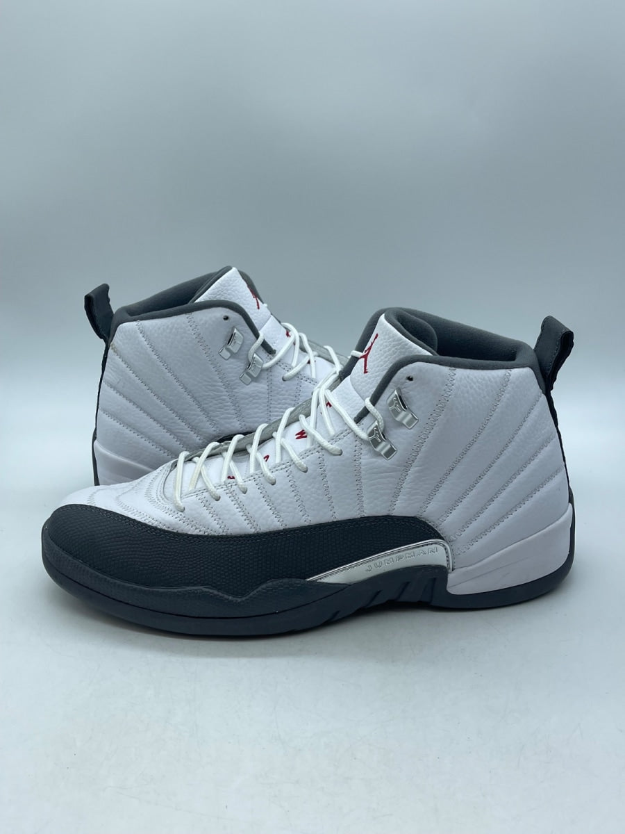 Jordan 12 Retro White Dark Grey 14 (Moderately Worn Pre-Owned)JordanWhite/Dark Grey-Gym Red - Image 1