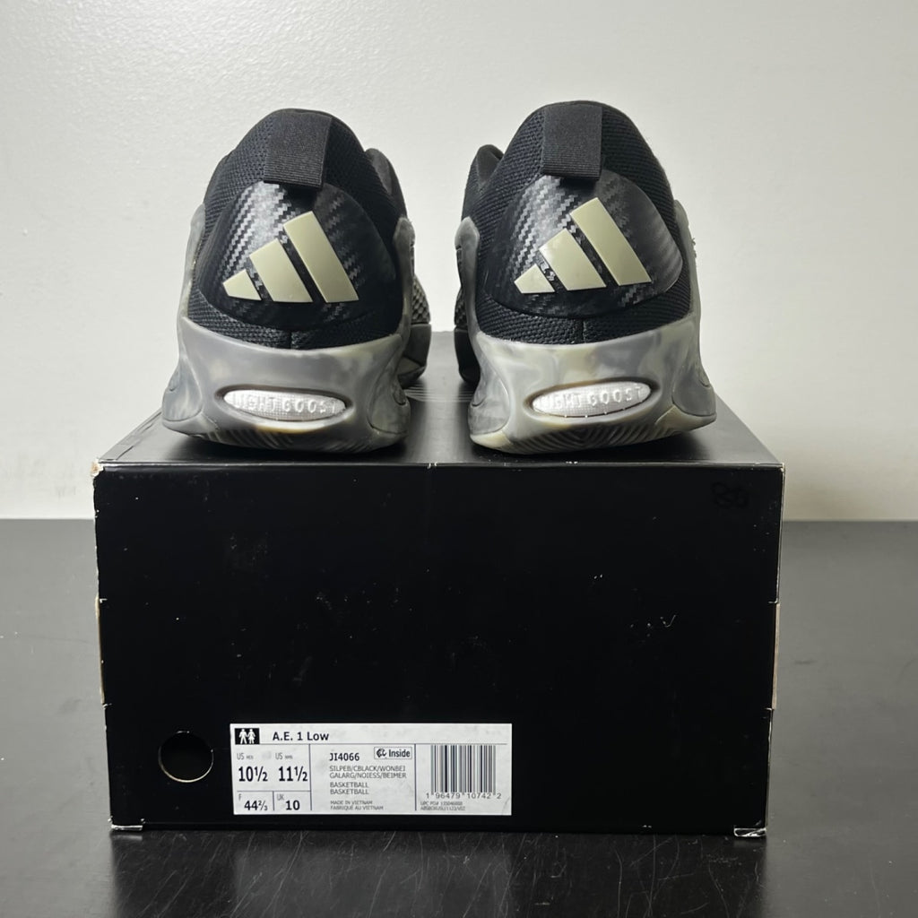 adidas AE 1 Low Ascent Pack MX Grey 10.5 (Lightly Worn Pre-Owned)adidasSilver Pebble/Core Black/Wonder Beige - Image 4