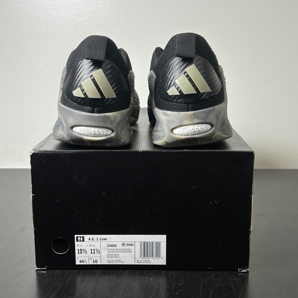 adidas AE 1 Low Ascent Pack MX Grey 10.5 (Lightly Worn Pre-Owned)adidasSilver Pebble/Core Black/Wonder Beige - Image 4