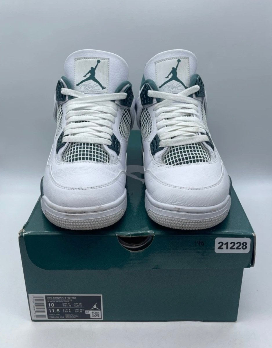 Jordan 4 Retro Oxidized Green 10 (Lightly Worn Pre-Owned)JordanWhite/Oxidized Green/White/Neutral Grey - Image 2