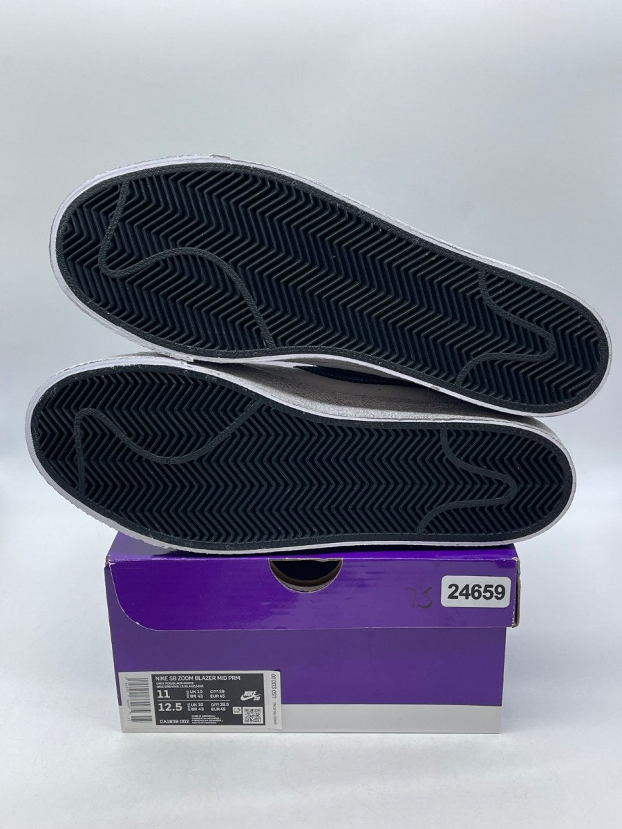 Nike SB Blazer Mid Faded Sail Black 11 (Moderately Worn Pre-Owned)NikeSail/Black - Image 7