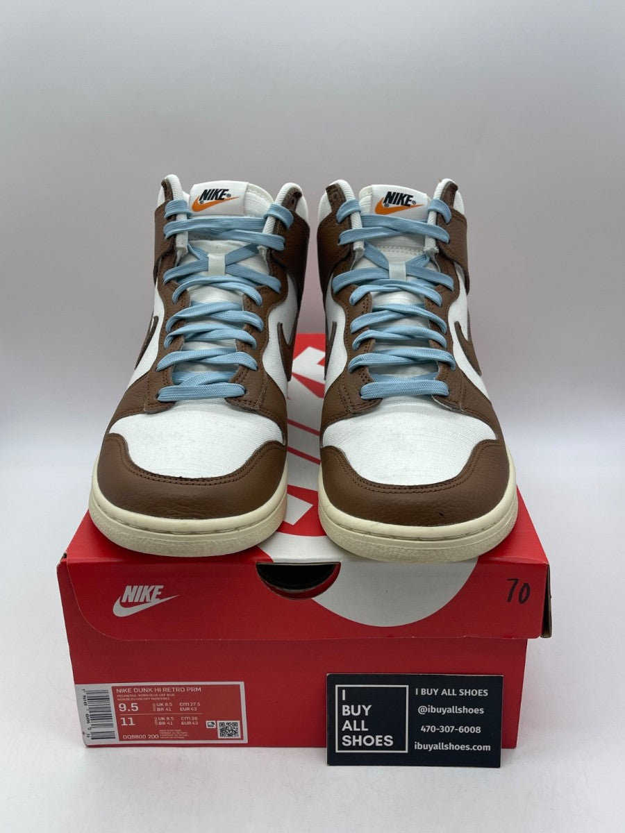 Nike Dunk High PRM Vintage Pecan Sail 9.5 (Moderately Worn Pre-Owned) - Image 2