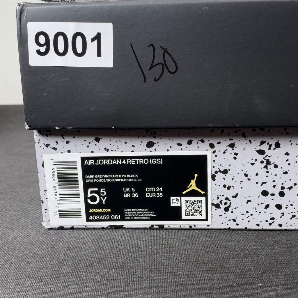 Jordan 4 Retro Infrared (GS) (Size 5.5Y) - Image 6