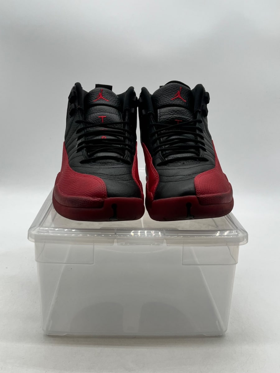 Jordan 12 Retro Flu Game (2025) 12 (Moderately Worn Pre-Owned)JordanBlack/Varsity Red - Image 2