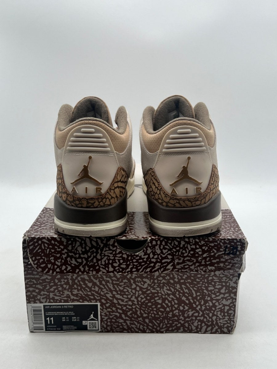 Jordan 3 Retro Palomino 11 (Lightly Worn Pre-Owned)JordanLight Orewood Brown/Metallic Gold/Light British Tan/Palomino - Image 3
