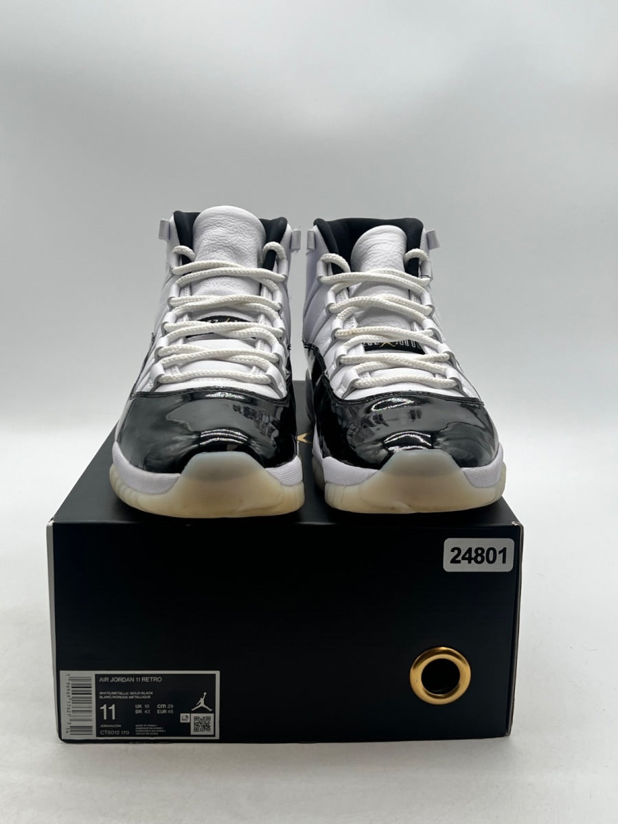 Jordan 11 Retro DMP Gratitude (2023) 11.5 (Lightly Worn Pre-Owned)JordanBlack/White/Metallic Gold - Image 2
