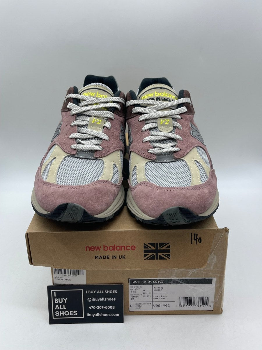 New Balance 991v2 MiUK Rosewood 11.5 (Moderately Worn Pre-Owned) - Image 2