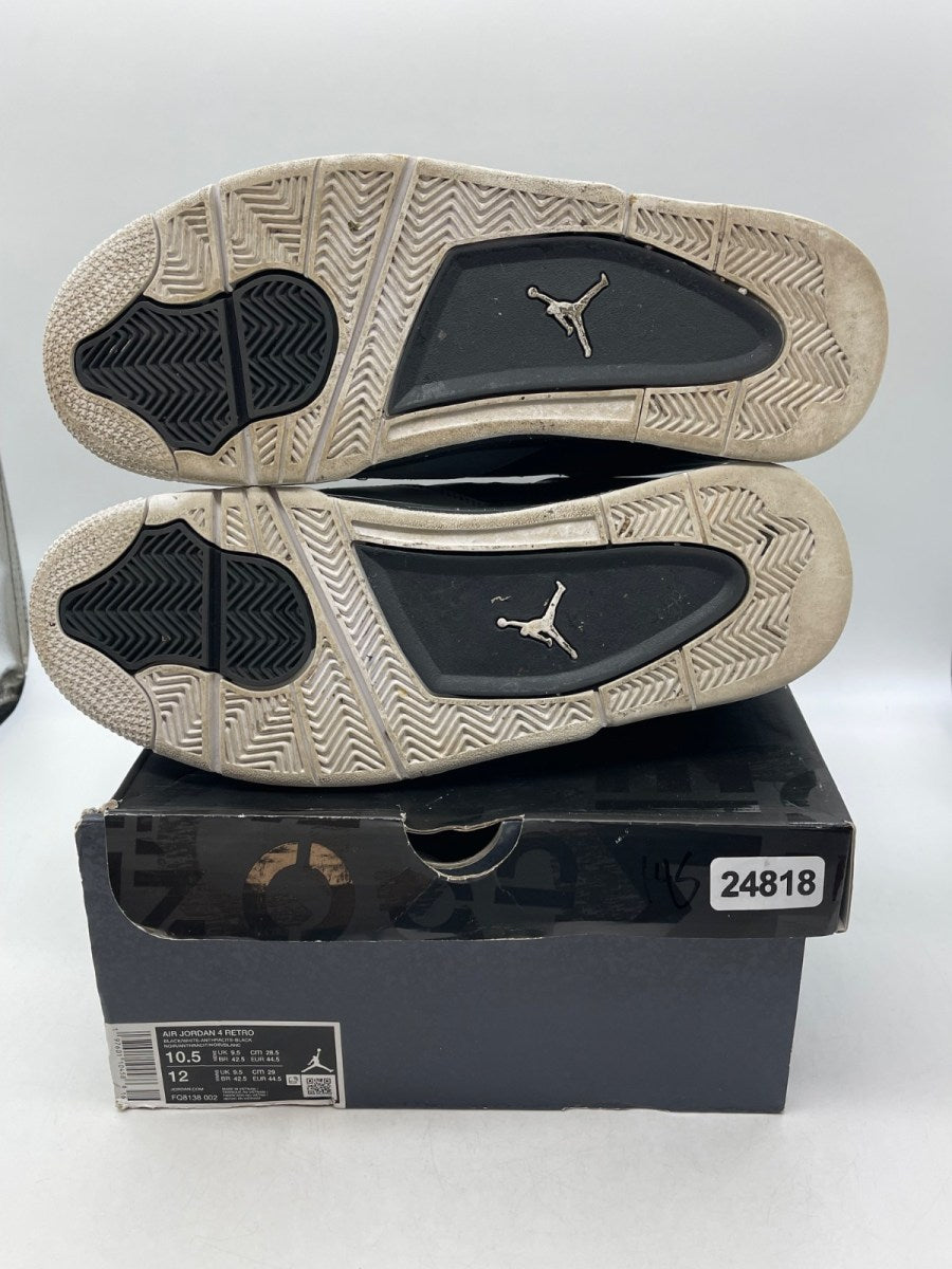 Jordan 4 Retro Fear (2024) 10.5 (Moderately Worn Pre-Owned)JordanBlack/White/Anthracite/Black/Pure Platinum - Image 7