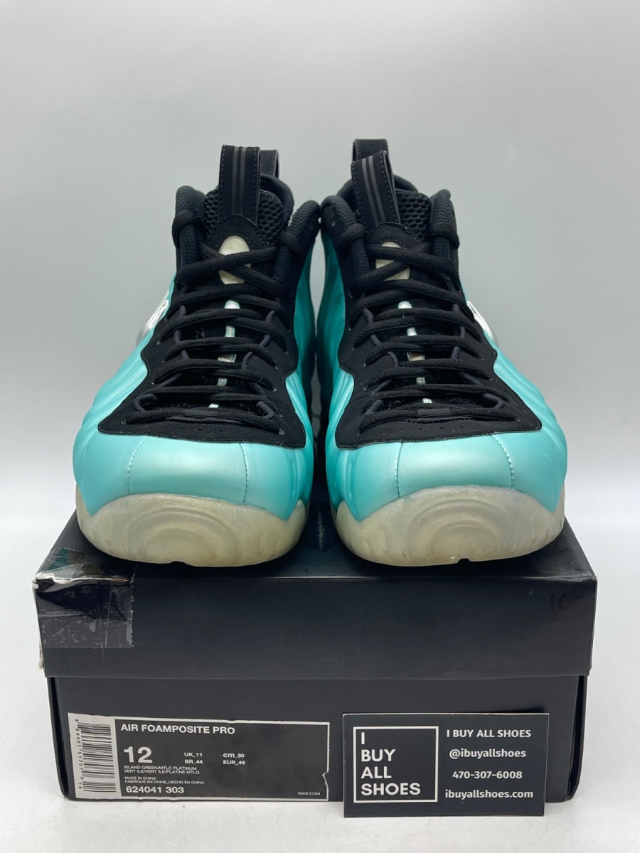 Air Nike Foamposite Pro Island Green 12 (Moderately Worn Pre-Owned) - Image 2