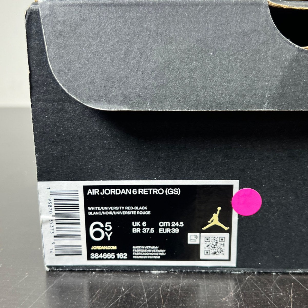 Jordan 6 Retro Red Oreo (GS) 6.5Y (Lightly Worn Pre-Owned)JordanWHITE/UNIVERSITY RED-BLACK - Image 4