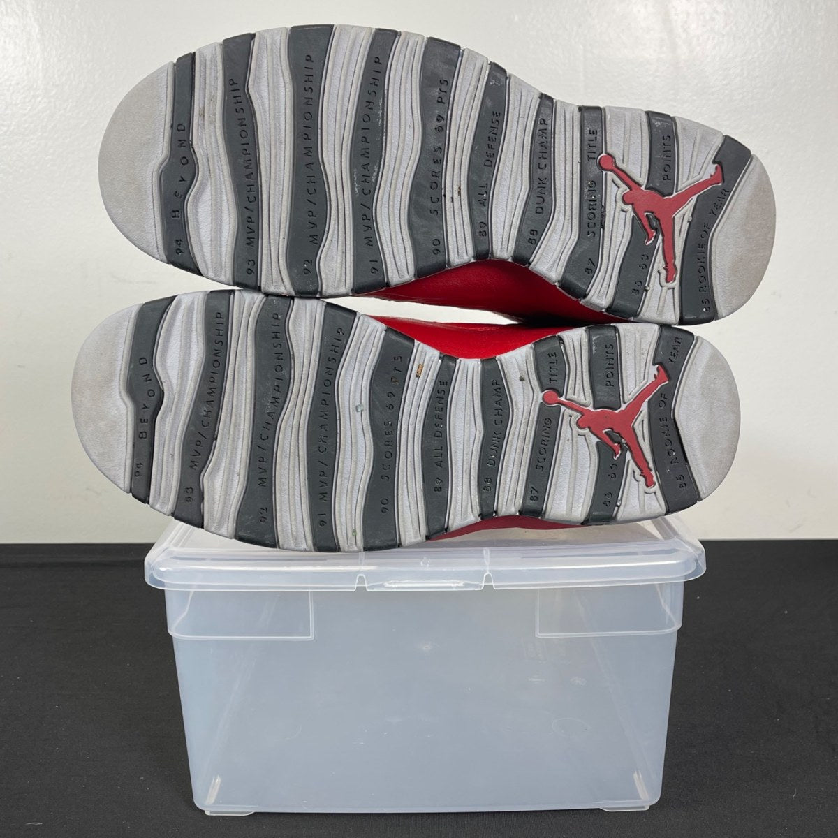Jordan 10 Retro Bulls Over Broadway 10 (Moderately Worn Pre-Owned)JordanGym Red/Black-Wolf Grey - Image 5