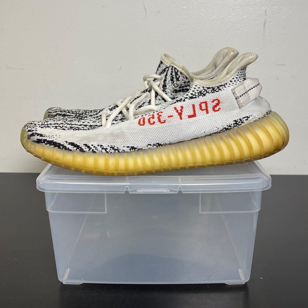 adidas Yeezy Boost 350 V2 Zebra 10.5 (Moderately Worn Pre-Owned)adidasWhite/Core Black/Red - Image 3