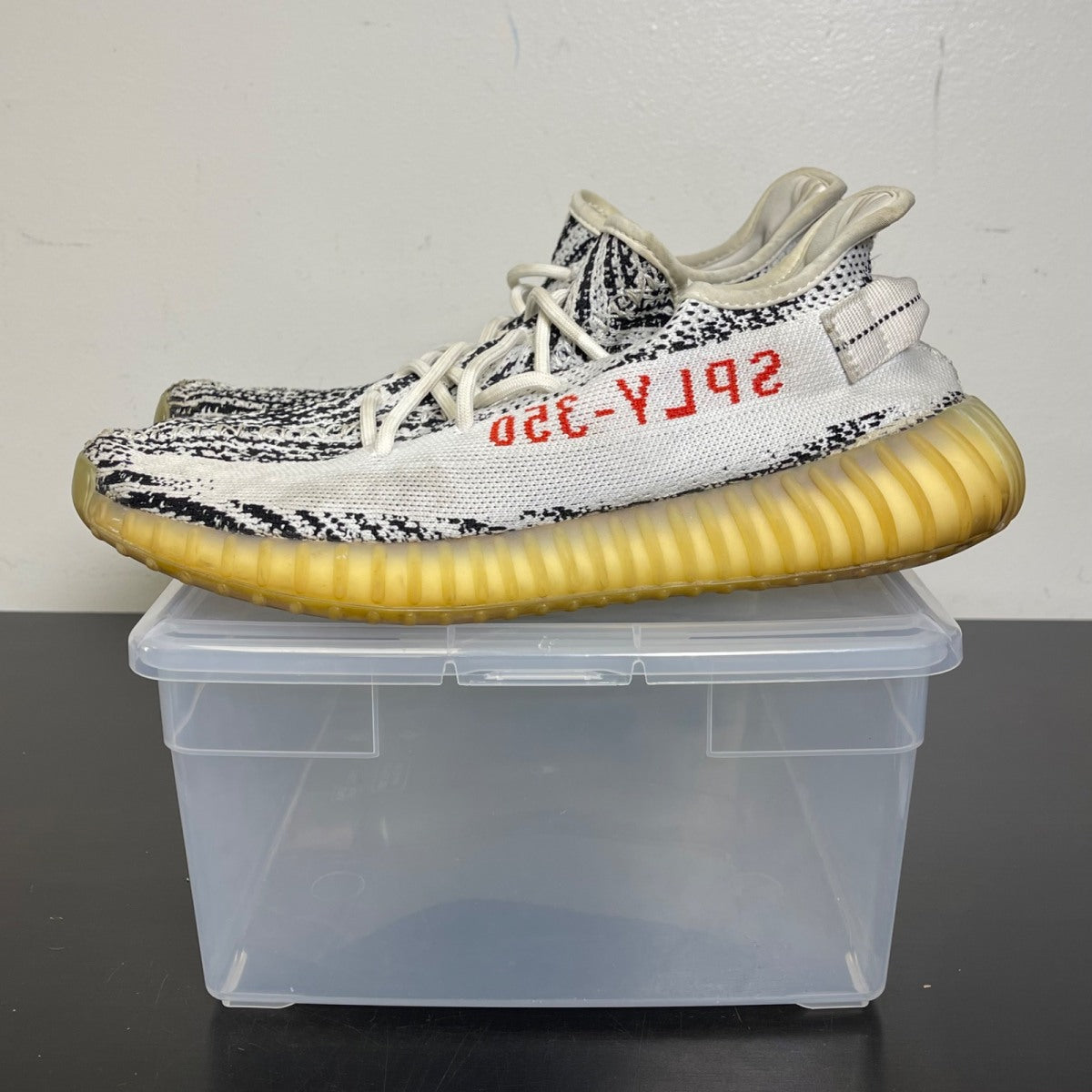 adidas Yeezy Boost 350 V2 Zebra 10.5 (Moderately Worn Pre-Owned)adidasWhite/Core Black/Red - Image 3