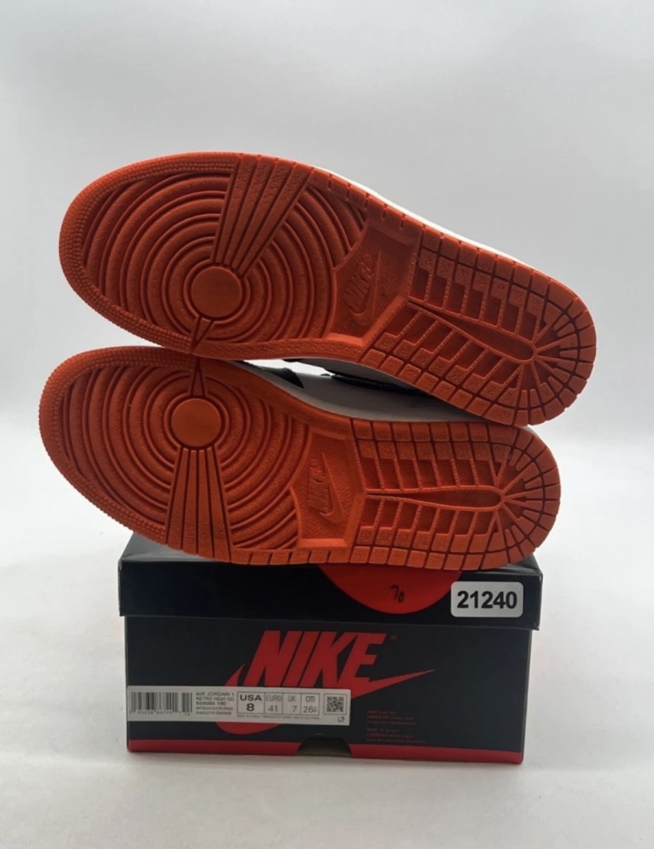 Jordan 1 Retro High Electro Orange 8 (Lightly Worn Pre-Owned)JordanWhite/Electro Orange-Black - Image 8