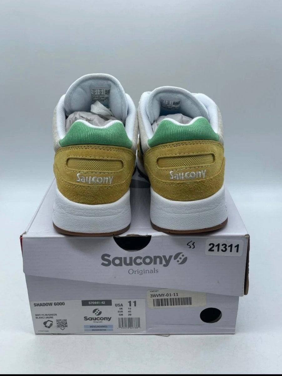 Saucony Shadow 6000 'White Green Mustard' 11 (Lightly Worn Pre-Owned)Saucony - Image 3