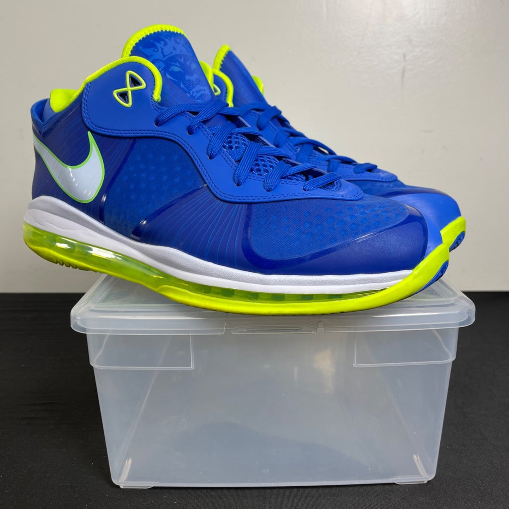 Nike LeBron 8 V/2 Low Sprite (2011) 13 (Moderately Worn Pre-Owned)NikeTreaure Blue/White-Black-volt - Image 1