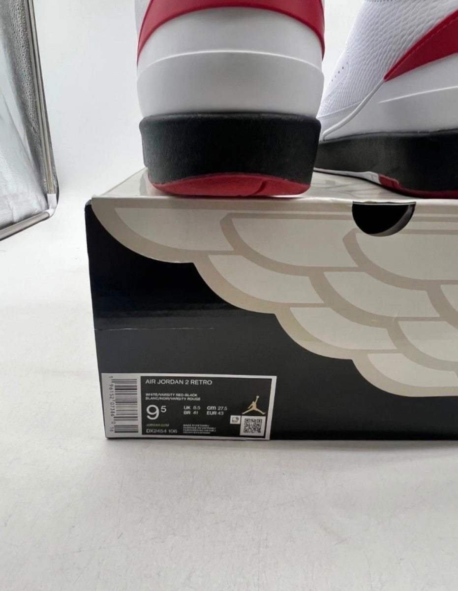 Jordan 2 Retro OG Chicago (2022) 9.5 (Lightly Worn Pre-Owned)JordanWhite/Varsity Red/Black - Image 6