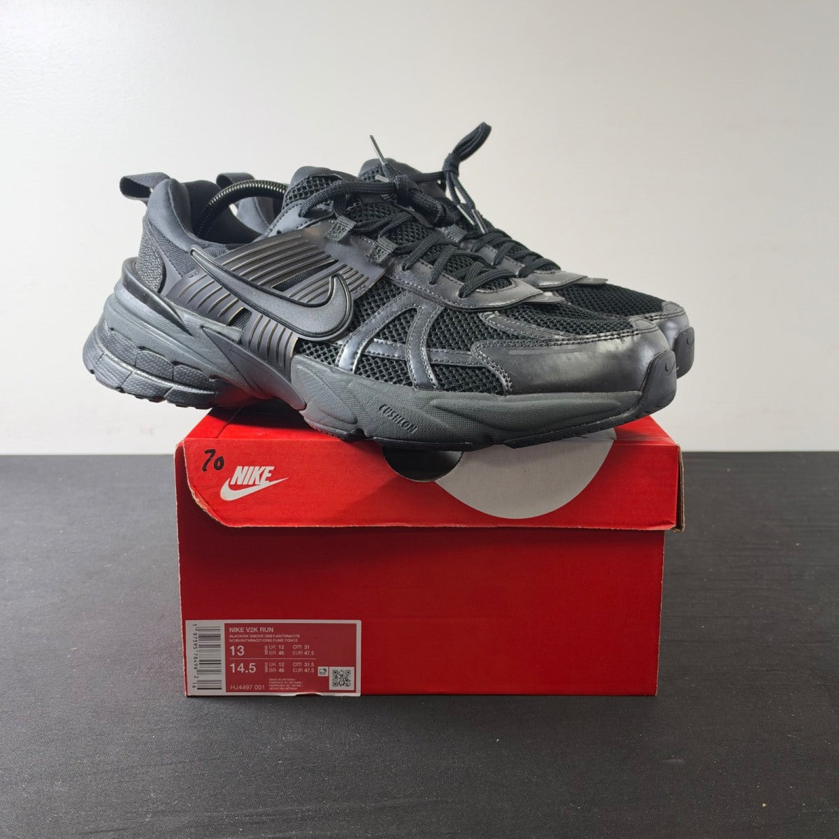 Nike V2K Run Black Dark Smoke Grey (Size 13) - Image 1