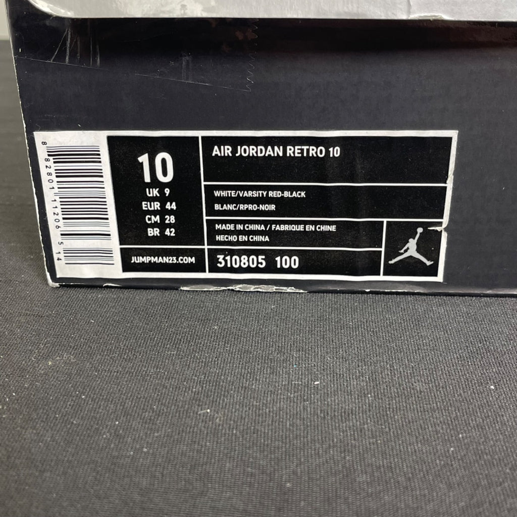 Jordan 10 Retro Chicago Bulls (2012) 10 (Moderately Worn Pre-Owned)JordanWhite/Varsity Red-Black - Image 7
