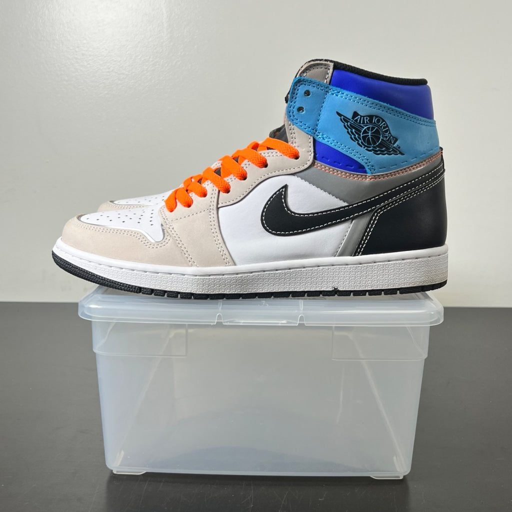 Jordan 1 Retro High OG Prototype 10 (Lightly Worn Pre-Owned)JordanWhite/Multi-Color-Total Orange - Image 3