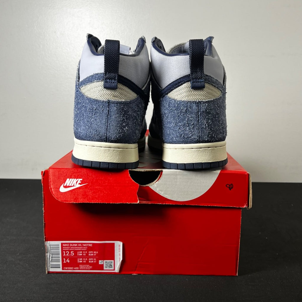 Nike Dunk High AB Notre Midnight Navy 12.5 (Lightly Worn Pre-Owned)NikePearl White/Blue Void-Grand Purple - Image 5