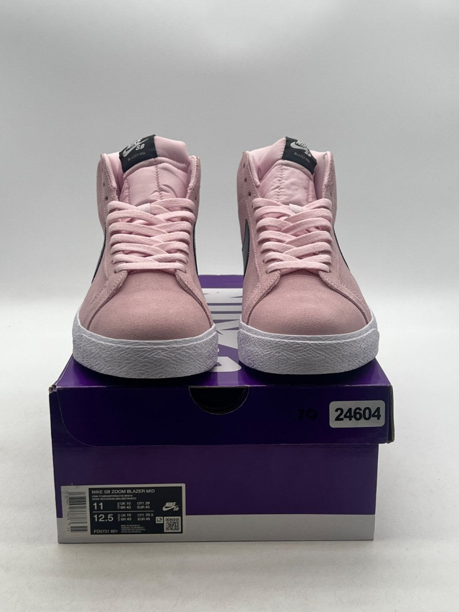 Nike SB Zoom Blazer Mid Pink Foam White Gum Yellow Anthracite 11 (Lightly Worn Pre-Owned)NikePink Foam/White/Gum Yellow/Anthracite - Image 2
