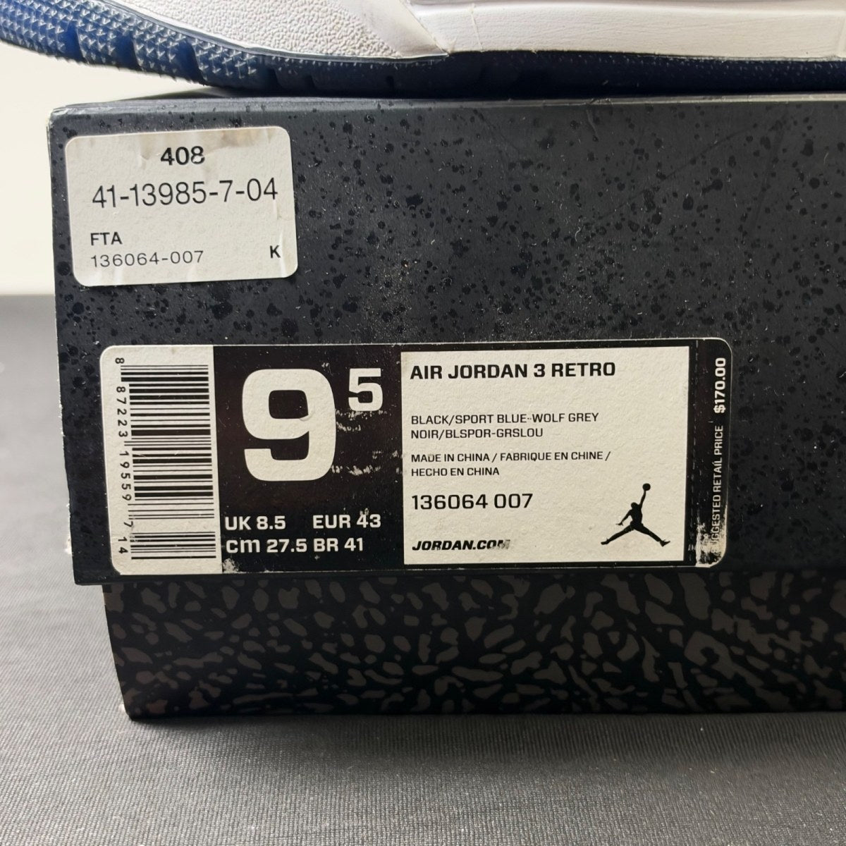 Jordan 3 Retro Sport Blue (Size 9.5) - Image 4