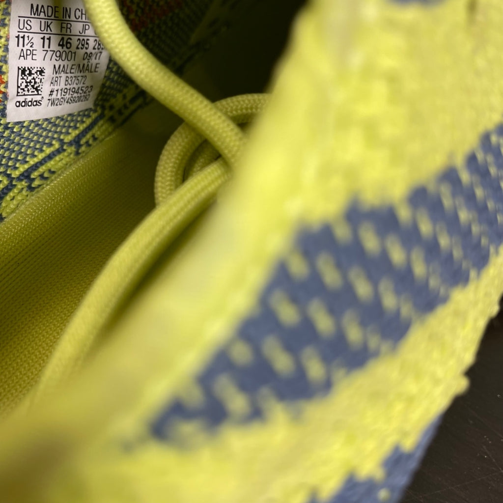 adidas Yeezy Boost 350 V2 Semi Frozen Yellow 11.5 (Moderately Worn Pre-Owned)adidasSemi Frozen Yellow/Raw Steel/Red - Image 6
