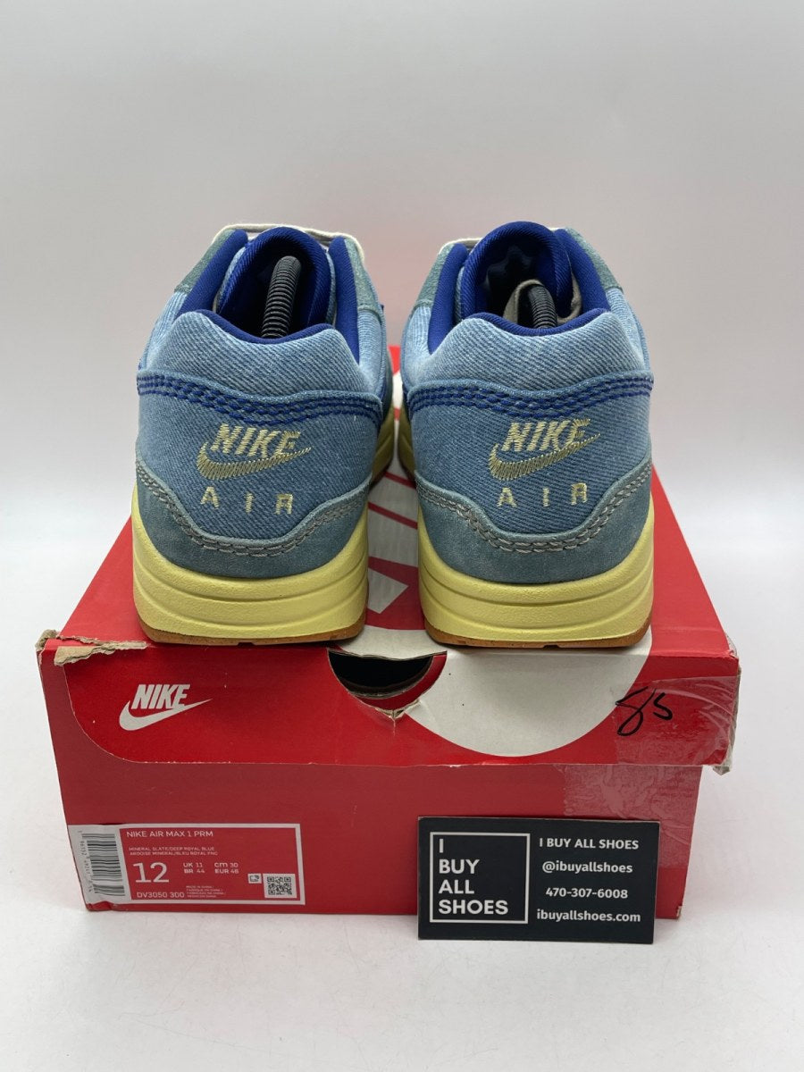 Nike Air Max 1 PRM Dirty Denim 12 (Moderately Worn Pre-Owned) - Image 3